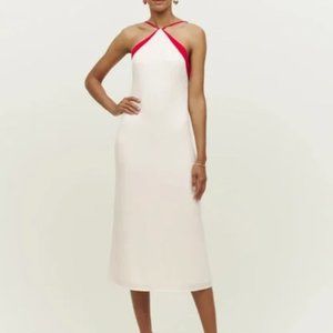 Reformation Damaris Dress (Red & White) NWT